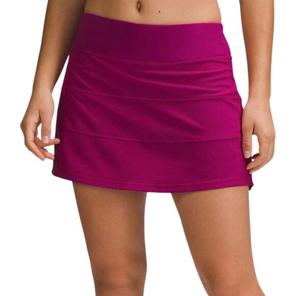 Lululemon Pace Rival Skirt Skort Swift Luxtreme Pockets Tennis Magenta Purple 6 - Picture 1 of 5